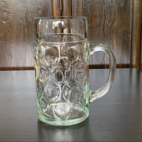 Paulaner Munchen 1L Dimpled Glass Beer Mug - Picture 3 of 8